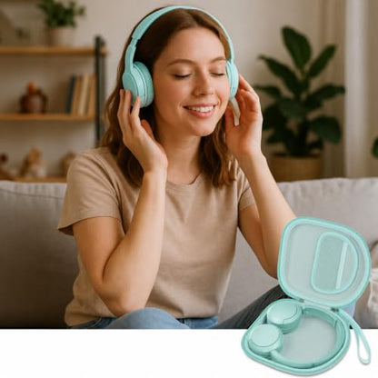 casmilee Hard Shell Headphone Case for Sony WH-CH520 and WH-1000XM4 - color: Light Green