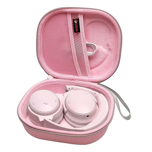 XANAD Hard Case for Bose QuietComfort, QC Ultra, QC 45, QC 35, QC45 SE, QC SE or Skullcandy Crusher Evo, Hesh ANC, Hesh Evo, Crusher ANC 2, Crusher, Riff 2 Noise Headphones（Outer Pink +Inner Pink） - color: Outer Pink +Inner Pink