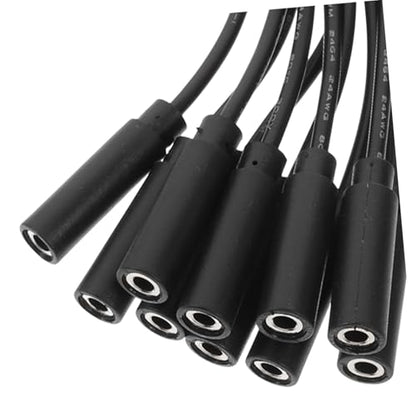 10pcs 3.5mm Female Plug to Bare Wire Audio Cable Coiled Aux Cable for Headphones Earphones Microphone Repair