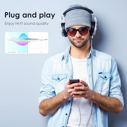 3.5mm Audio Aux Cable - 2 Pack 1.5ft Nylon Braided Hi-Fi Stereo Audio TRS Cable for Car Home Stereos, Headphones, Speakers, Laptops, Grey - color: Grey, size: 1.5 Feet
