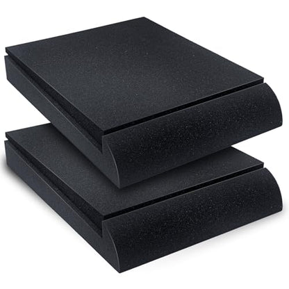 Liquid Stands Studio Monitor Sound Isolation Pads for Speakers 6"-8" High-Density Speaker Foam Pads that Prevents Vibrations Angled Speakers Riser - Acoustic Speaker Isolation Pad for Floor, Desktop - size: Large