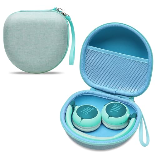 Kids Headphones Case Compatible with JBL/iClever Headphone,Green,Case Only | Compatible with JBL Junior JR 320 320BT/iClever BTH12 HS19 BTH20 BTH22 BTH26/Candy Bila/Acer/MIDOLA/JoySpark Etc Headphone - color: Mint Green