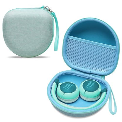 Kids Headphones Case Compatible with JBL/iClever Headphone,Green,Case Only | Compatible with JBL Junior JR 320 320BT/iClever BTH12 HS19 BTH20 BTH22 BTH26/Candy Bila/Acer/MIDOLA/JoySpark Etc Headphone - color: Mint Green