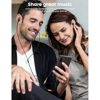 USB C to Dual 3.5mm Female Headphone Splitter,USBC to 3.5mm splitter | Share Audio with 2 Headphones,Compatible with iPhone 17 16 15 Galaxy S25 S24 S23 S22 Plus Pro Max Ultra Pixel iPad