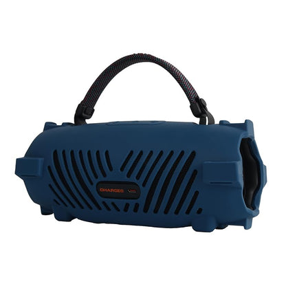 Silicone Case Cover for JBL Charge 6 Portable Bluetooth Speaker, Soft Protective Sleeve Travel Carrying Protective Cover Speaker Silicone Case with Shoulder Strap and Bike Strap (Blue) - color: Blue