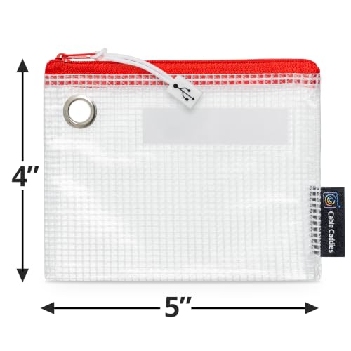 USB Cable Organizer Pouches, Color Coded Travel Cable Management Bags, 10 Pack