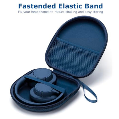 Ginsco Universal Headphone Case Compatible with JBL Tune 510BT 720BT, Sony WH-CH 720N/WH-CH520, with Bose/JBL/Soundcore Life Q20i Q30/BERIBES/TOZO/KVIDIO etc Over-Ear Headphones (Blue) - color: Blue