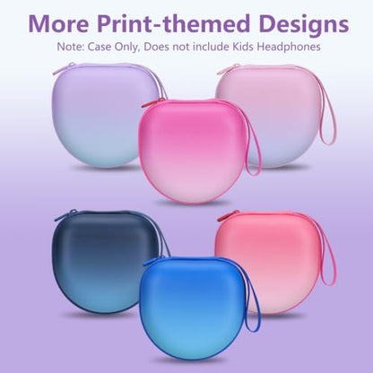 Kids Headphone Case for Candy Bila/Acer Gradient Purple(Case Only) | for iClever BTH12 HS19 BTH20 BT22 BTH26/JoySpark/MIDOLA/ADOOPE/Voopwink /EarFun/JLab/eKids Spiderman/IMYB Kids Headphones - color: Gradient Purple