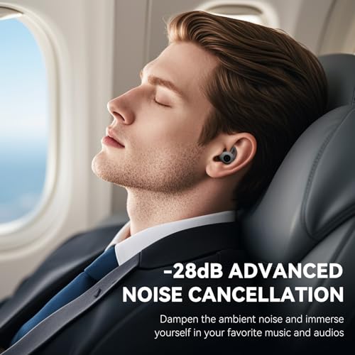 Sleepals Micro Sleep Earbuds for Side Sleepers | Sleep Headphones with Soft and Snug Fit | Moderate Noise Reduction (not ANC) | Small and Light, 4H Single Play, 28H with Charging Case (Black) - color: Black/Silver