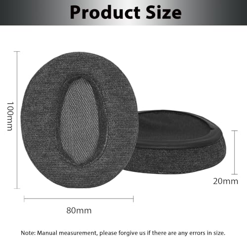 Adhiper Velour Replacement Ear Pads for Sony WH-CH720N, WH-CH710N - Black | Softer Velour Fabric & High-Density Memory Foam Earpads for Sony Headphones - color: Black-Velour Fabric