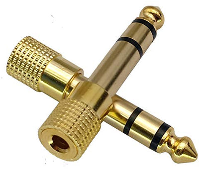 1/4 to 3.5mm Headphones Adapter, Gold-Plated 6.35mm (1/4 inch) Male to 3.5mm (1/8 inch) Female Stereo Audio Converter for Amplifiers, Guitar, Home Theater Devices, or Mixing Console(5 Pack)