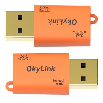 OkyLink USB to 3.5mm Audio Adapter, 96kHz Hi-Res DAC, Plug and Play,2-Pack | External Sound Card, TRRS 4-Pole, Realtek DAC Chip, Compatible with PS5/PS4, Windows, Mac - size: 2 Pack