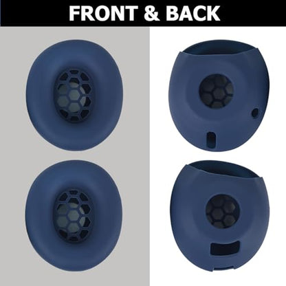 Studio Pro Silicone 2-in-1 Sweat Case Cover Set with Anti-Scratch Ear Pad Covers & Zipper Headband Cover – Compatible with Beats Studio Pro Wireless Headphones（Blue） - color: Blue 2-in-1