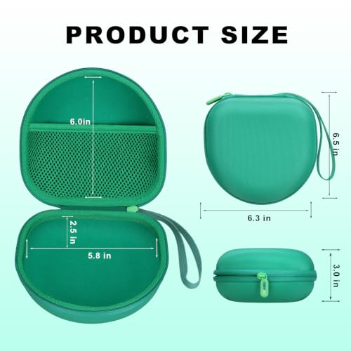 Kids Headphones Case for iClever/Candy Bila, Green(Case Only) | for iClever BTH12 HS19 BTH20 BTH22 BTH26 BTH18/Candy Bila/Acer/JBL Junior 320/MIDOLA/JoySpark/ADOOPE/EarFun Kid Headphone - color: Green