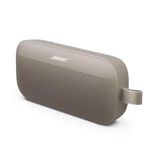 Bose SoundLink Flex Bluetooth Speaker (2nd Gen) - Portable Outdoor Speaker with Hi-Fi Audio, Waterproof and Dustproof, USB-C, Up to 12 Hours Battery Life, Sandstone - color: Sandstone