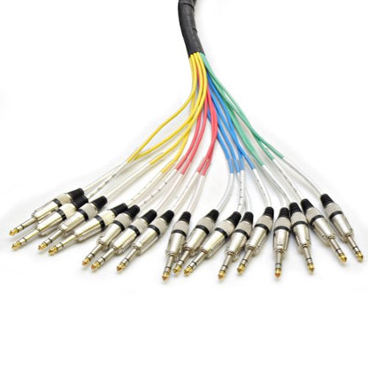 Seismic Audio - SAXT-16x10F - 16 Channel 10' XLR Female to 1/4" TRS Snake Cable - size: 10 Foot - 16 Channel