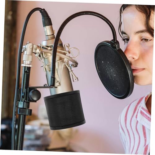 U Shaped Microphone Windscreen Shield Dual Layer Pop Filter
