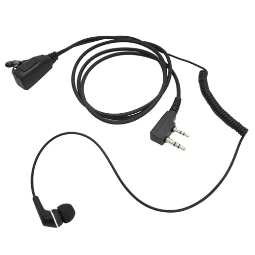 Walkie Talkie Headset with Mic Bulk 2 Pack Small Ears Ear Piece Earpiece Wired Earbud In-Ear Earphone for Baofeng Kenwood Retevis Samcom 2 Pin K Head Intercom Radios