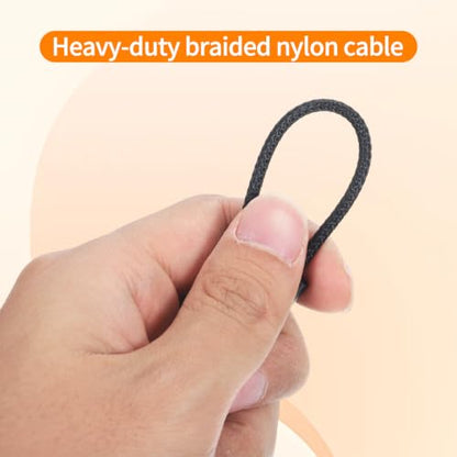 2PCS 3.5mm Headphone Splitter for 2 Headphones, Y Audio Splitter | Tough Braided Nylon Extension Cable, 3.5mm TRS Aux Jack Cable 1 in 2 out Headset Splitters for Phone/Tablet/Laptop/PC/MP3