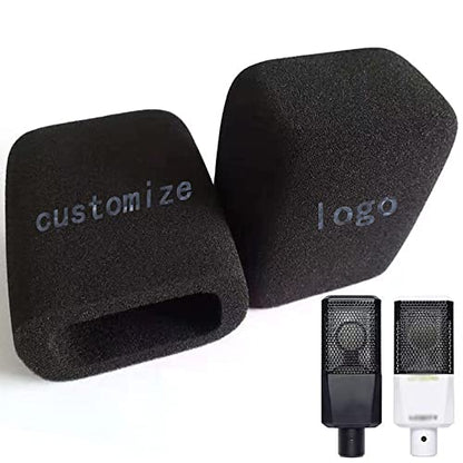 custom microphone cover Windshield foam cover microphone isolation shield Anchor Interview Headphones Windproof (rectangle) - size: rectangle
