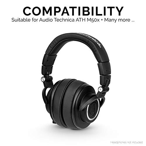 Brainwavz Replacement Earpads for ATH M50X, M50BT, Steelseries Arctis, Pro Wireless & Stealth 600, HyperX Cloud, AKG, SHURE, Philips & Many More Headphones, Memory Foam Ear Pad Cushions, Black Oval - color: Black