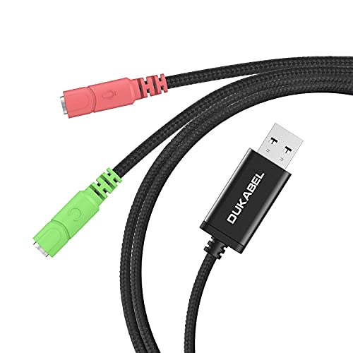Long USB Audio Adapter with 3.5mm Jack External USB Sound Adapter - 1.2M - size: 47 inch / 120 cm