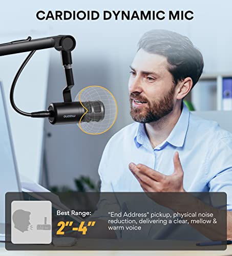 MAONO Podcast Microphone for Beginners, Streaming Microphone, PD100 XLR Mic Works Great with Sound Card, Audio Interface, Ideal for Streaming, YouTube, Voice Over
