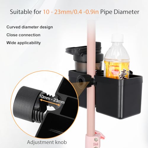 Koolehaoda Mic Stand Dual Cup Holder with Headset Hanger - Universal Clamp | Drink Holder for Music Stand, Light Stand, Tripod, for Live Streaming, Karaoke, Recording, Music Sheet, Easy Clamp-On Design - size: Cup Holder