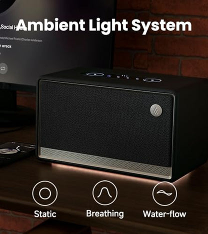 Edifier ES300 Bluetooth Desktop Speaker, 60W RMS, Ambient Lights, Black - color: Black
