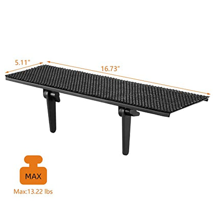 No Drill TV Top Shelf 16.7 inch Wide Monitor Top Mounting Bracket Platform Holds Speaker, AV Receiver, Media Box, Game Console and More, CS106XM - size: 16.7 inch