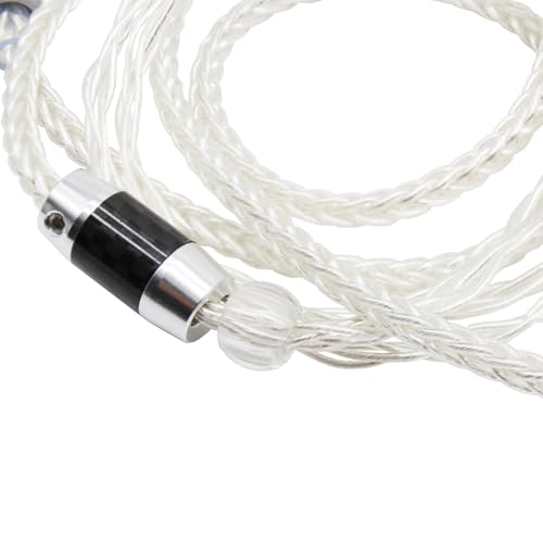Youkamoo MMCX IEM Cable 4.4mm Balanced Silver Plated Copper Earphone Upgrade Cord Compatible with Shure SE215 SE425 UE900 Moondrop Aria Tin T2 T3 BGVP 2m 6.5ft - color: Silver