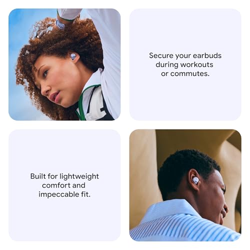 Google Pixel Buds 2a - Wireless Bluetooth Earbuds - Fog | Active Noise Cancellation, transparency mode, comfortable fit, 20-hour battery, water resistant, help from Gemini - color: Fog