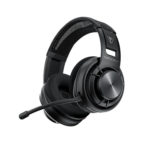 Turtle Beach Atlas Air Wireless Open-Back Headset for PC, PS5, PS4, Mobile | PlayStation, 24-Bit High-Fidelity Audio, Adjustable Mic, Rechargeable 50-Hr Battery, Memory Foam Cushions, Lightweight, Black