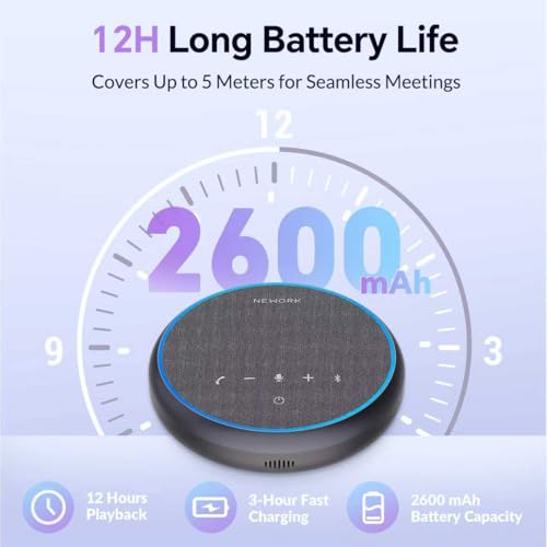 FreeChat Conference Speakerphone, 3 AI Mics 360 Voice Pickup | Smart Noise Cancelling, Portable Speaker for Video Calls, Home Office & Small Team Meetings - color: FreeChat 101(3 Mics)
