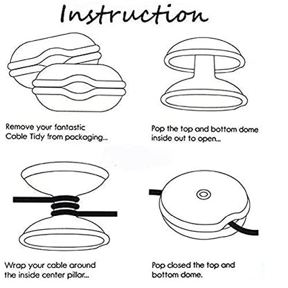 5-Pack Tangle-Free 5 Cord Organizer - Cable Turtle Earbuds & Headphone Cord Wrap Storage Manage & Shortener