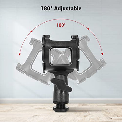 SmallRig Microphone Shock Mount Cold Shoe Pinch for Camera Shoe Boompole | Compatible with camera shoe mounts and boompoles
