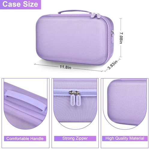 ANKHOH Hard Travel Case for JBL Charge 6 Speaker with Shoulder Strap | Fixed tray, elastic strap and zippered mesh pocket organize the speaker, charger and cables, Black, Case Only - color: Purple