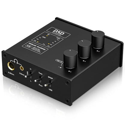Douk Audio K5 PC DAC Headphone Amplifier Digital to Analog Converter with USB & Optical Input DSD256 for Amplifiers, Speakers, Mac, Computer (K5)
