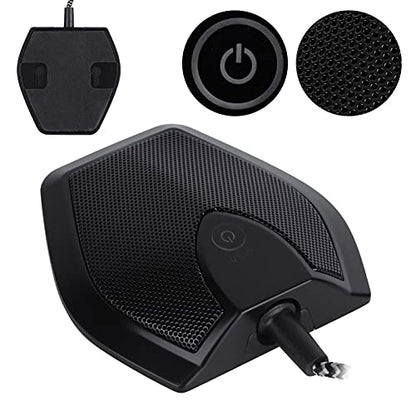 ciciglow USB Conference Microphone,USB Mic with Mute Function,Touch DualCapacitor Recording Receiver,Plug & Play,Multiple Pickup Patterns for Video Teaching Conference Room Game Webcast