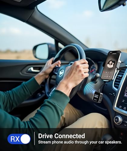 Syntech Airplane Bluetooth Transmitter 5.4 for 2 Headphones, HD Display | Bluetooth adapter with HD display, low latency, dual headphone pairing, 3.5mm AUX for planes, TV and car - color: Black