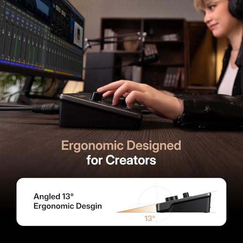 MAONO P2 Hybrid USB Audio Interface Dual XLR for PC Phone iPad Guitar | 56dB Gain, Loopback, Mute, ASIO, Routing Software Features, for Podcast, Streaming, Mobile Music Recording, Content Creation