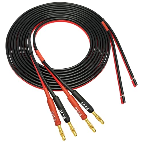 CNCESS Banana Plug to Bare Wire Open End Cable, 14AWG, 2-Pack (6 Feet) - size: 6 Feet