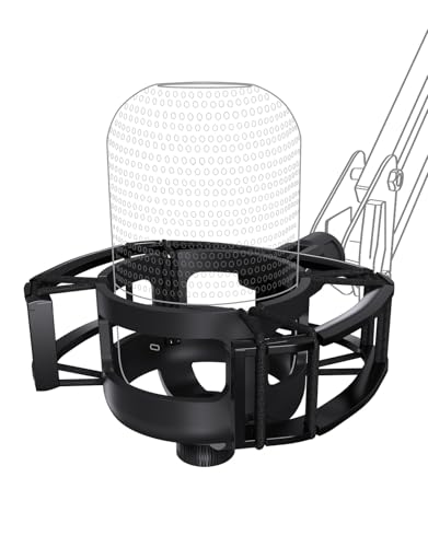 Custom Built for Razer Seiren Shock Mount, Elastic Suspension, Adapter | Anti-Vibration Elastic Suspension, Holder Clip & Screw Adapter. For Razer Seiren V3 Mini USB V2 Microphone, Ideal for Podcast - size: Razer Seiren Shock Mount