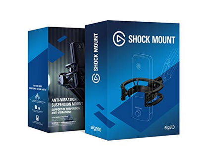 Elgato Shock Mount for Wave Microphones | Reinforced elastic suspension, Solid steel chassis, Native 5/8-inch thread, Includes 3/8 and 1/4-inch adapters