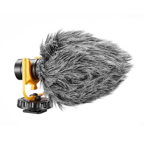 ZENIKO VM01 Lightweight Shotgun Mic for DSLR & Mobile Phone Vlog Recording | 37g Metal Cardioid Mic,Plug‑and‑Play,Shock Mount & Furry Windscreen,Anti‑Interference for Outdoor Vlog,Interview,Short‑Video.