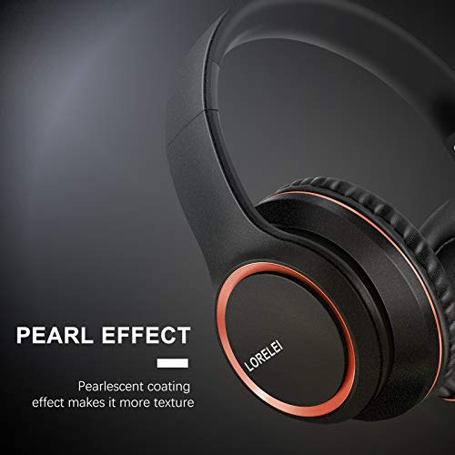 LORELEI X8 Over-Ear Wired Headphones with Microphone with 1.45m-Tangle-Free Nylon Line&3.5mm Plug,Lightweight Foldable & Portable Headphones for Smartphone,Tablet,Computer,Mp3/4(Space Black) - color: Space Black