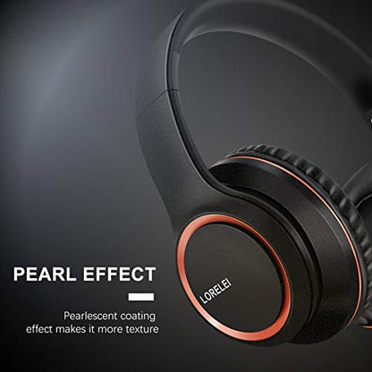 LORELEI X8 Over-Ear Wired Headphones with Microphone with 1.45m-Tangle-Free Nylon Line&3.5mm Plug,Lightweight Foldable & Portable Headphones for Smartphone,Tablet,Computer,Mp3/4(Space Black) - color: Space Black