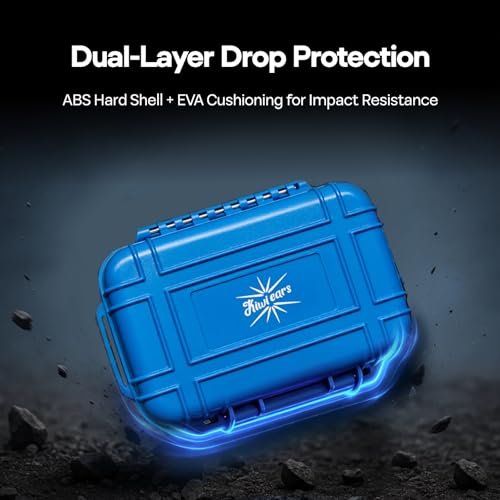 Linsoul Kiwi Ears SONICAP Waterproof Earbud Case, Hard IEM Storage Box | with EVA Lining,Hard Carrying Bag for Headphones,Earphone,Travel Carrying Case Fit for ZS10 Pro Zero:2 EW300 Wan'er 2, Black - color: Black