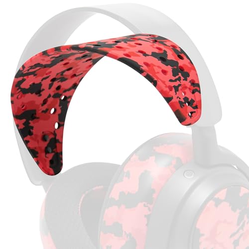 WC HeadbandZ Arctis Nova V2 - Upgraded Wide Silicone Headband Compatible with Arctis Nova Headsets by Wicked Cushions | Wider Weight-Distributing Design, Softer Flexible Silicone | Red Camo - color: Red Camo