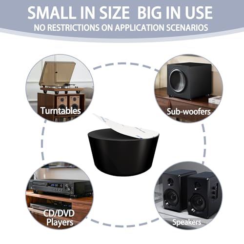 2" Silicone Isolation Feet-8Pack,Non-Skid Speaker Pads with Adhesive,for Small Speakers,Turntable Isolation,Subwoofer Isolation Feet Reduced Resonance & Vibration - size: 2inch